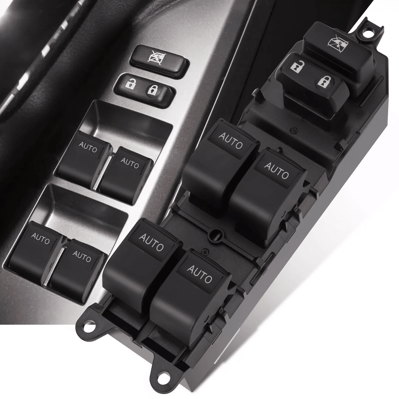 LED Power Window Switch Driver Side Fit For Toyota Tundra, Auto Up Down Function, Durable ABS, OEM Replacement