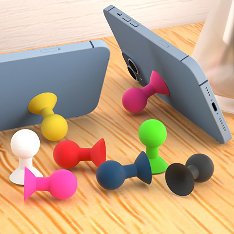 Silicone Suction Phone Holder Mini suction cup phone mount for Desk Mirror and Car Use