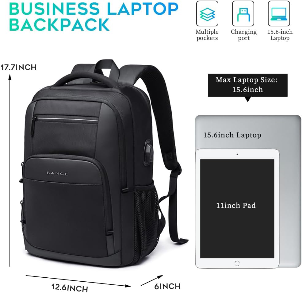 Waterproof Laptop Backpack with USB Charging Port for Travel, School and Daily Commute