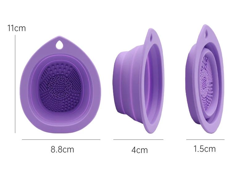 Foldable Silicone Makeup Brush Cleaner Bowl