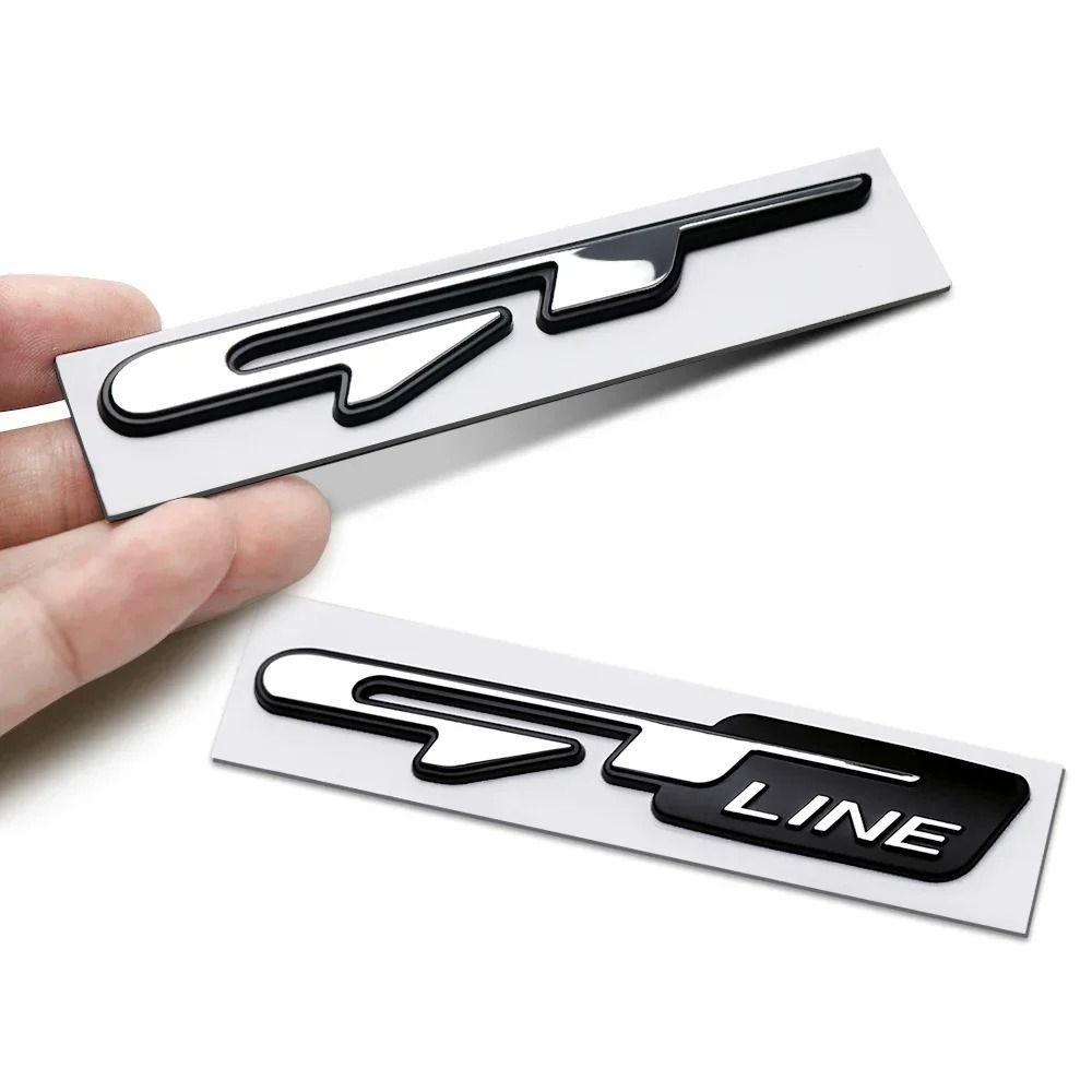 3D GT Line Fender & Trunk Emblem | Premium Chrome Body Badge for Kia, Peugeot & Performance Vehicles