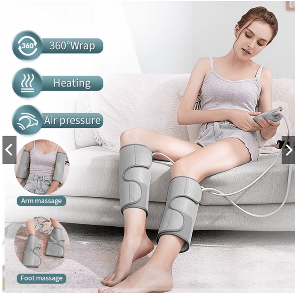 Air Compression Calf Massager with Handheld Controller, Leg Massager for Circulation, Pain Relief for Edema, Muscle
