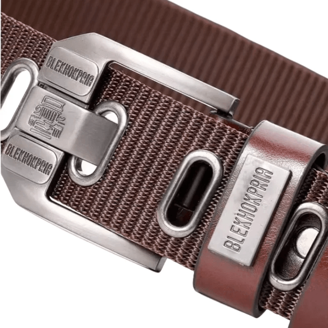 Mens Canvas Nylon Military Style Casual Belt Pin Buckle