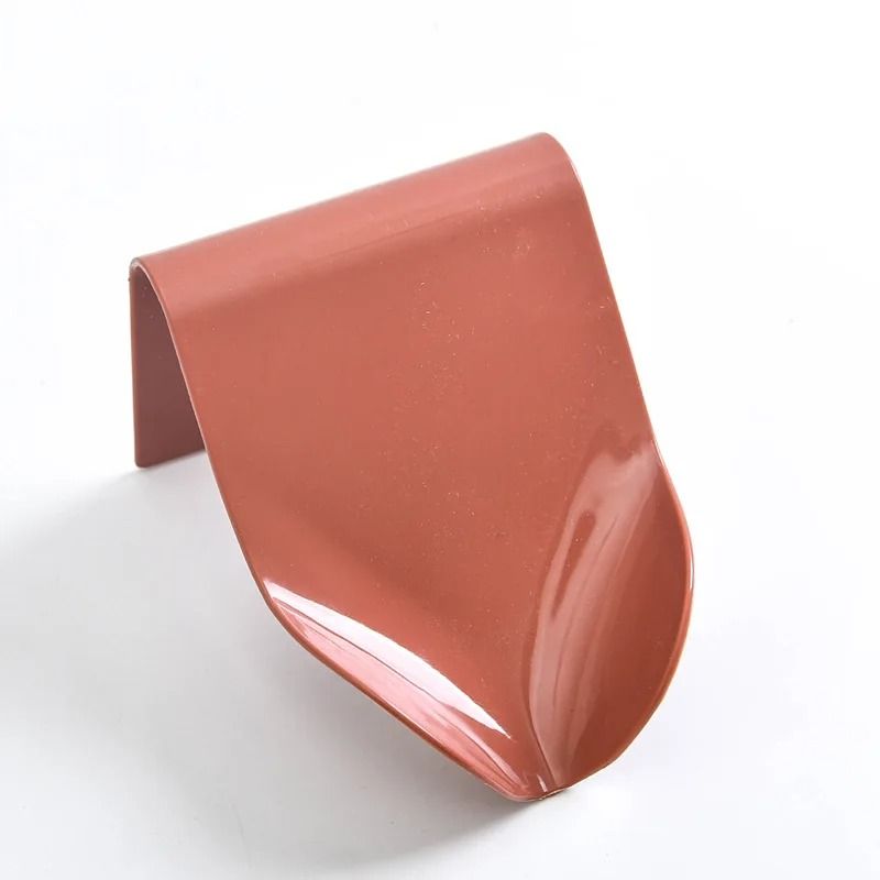 Wall Mounted Plastic Self Adhesive Bathroom Soap Holder With Drain