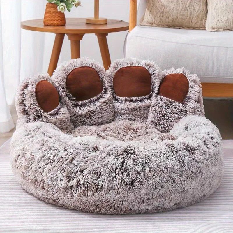Bear Paw Shape Cozy Pet Sofa Bed