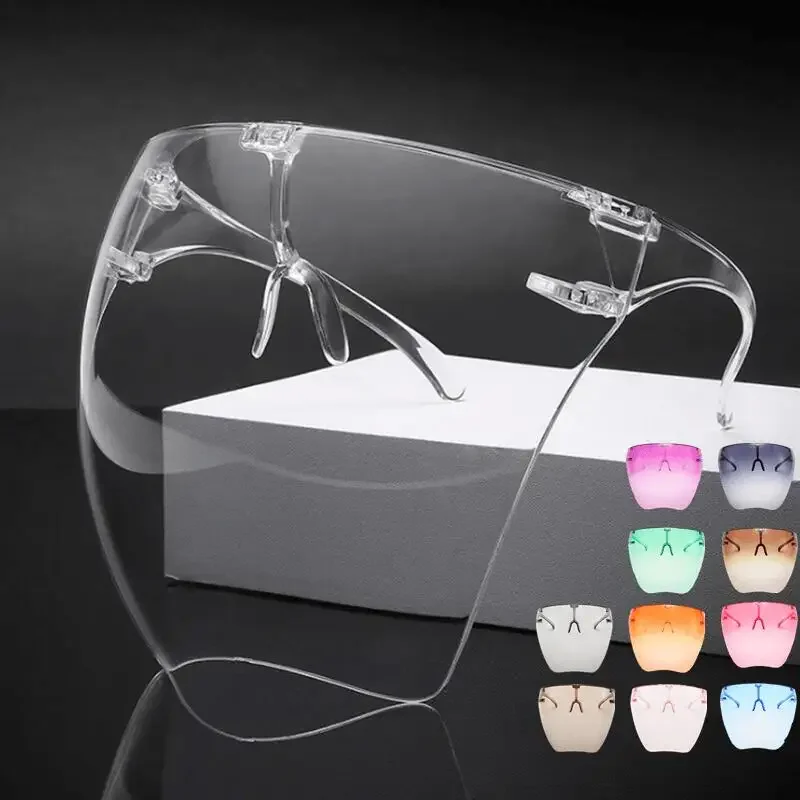 Protective Full Face Sunglasses Mask with Spherical Lens Anti-Spray Goggles for Men Women Cycling Face Shield Glasses