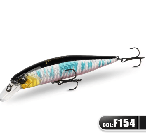 MEREDITH Jerk Minnow 100F Floating Fishing Lure Professional Hard Bait Wobbler 0.8 1.0 m