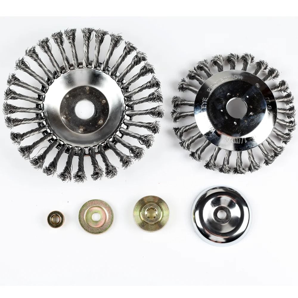 Steel Wire Wheel Weed Brush Cutter Head 6 8 Inch