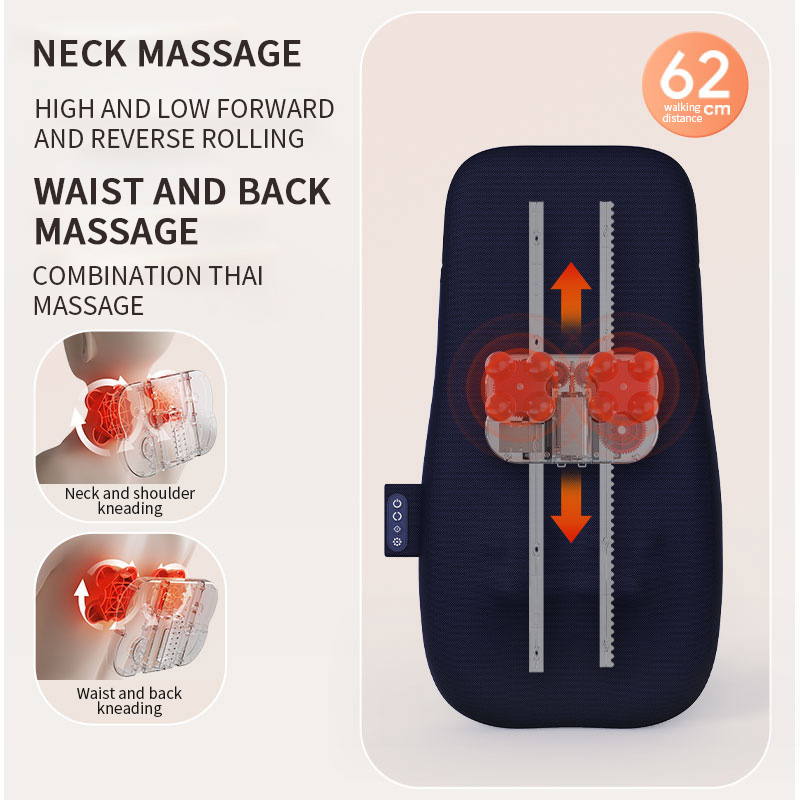 Walk Up and Down Massage, Back Massager, Cushion with Kneading Heat, Full Body Massage Machine, Neck Shoulder Spot