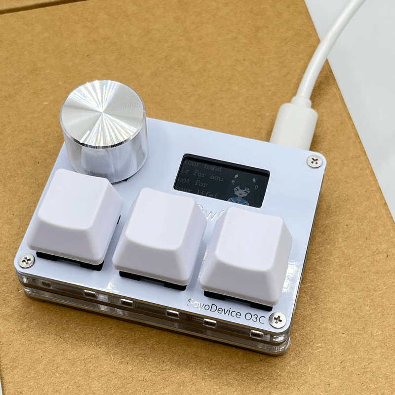 SayoDevice OSU O3C Keyboard | Magnetic Pink Switches for Gaming & Productivity