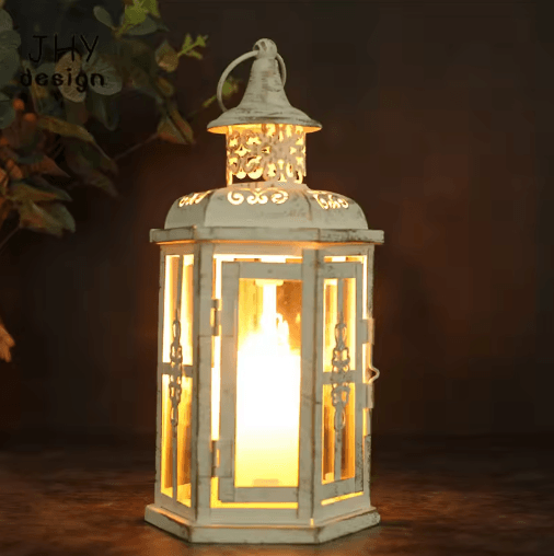 Vintage Hanging Candle Lantern 11 Metal Decorative Lantern for Indoor & Outdoor Decor