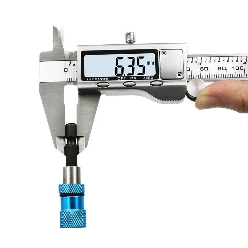 Adjustable Screw Depth Stop Drywall Magnetic Bit Holder - 1/4