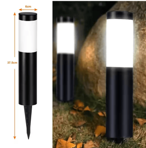 Cylindrical Solar Garden Light – Waterproof Dusk to Dawn Outdoor Pathway Lamp