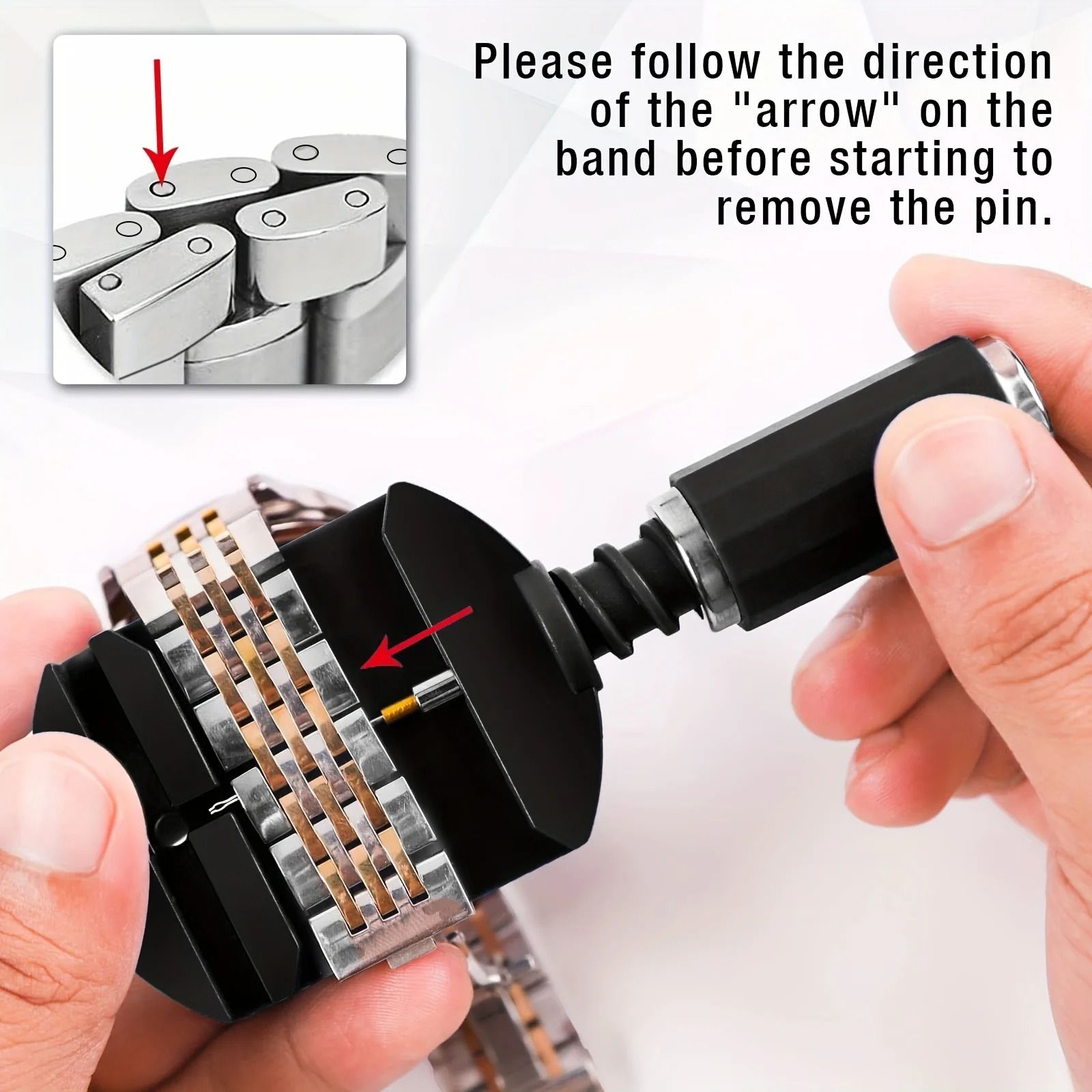 11 pcs Watch Link Removal Tool Watch Band Adjustment Kit Strap Pin Remover Set