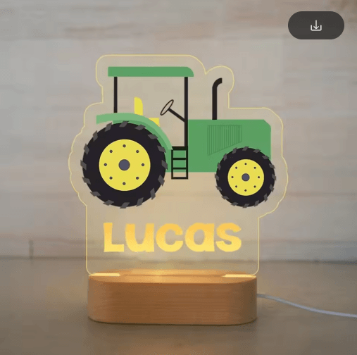Personalized Animal Acrylic Night Light Custom Name LED Lamp for Kids