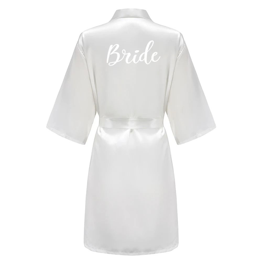 Women's Grass Green Bride and Bridesmaid Satin Robes