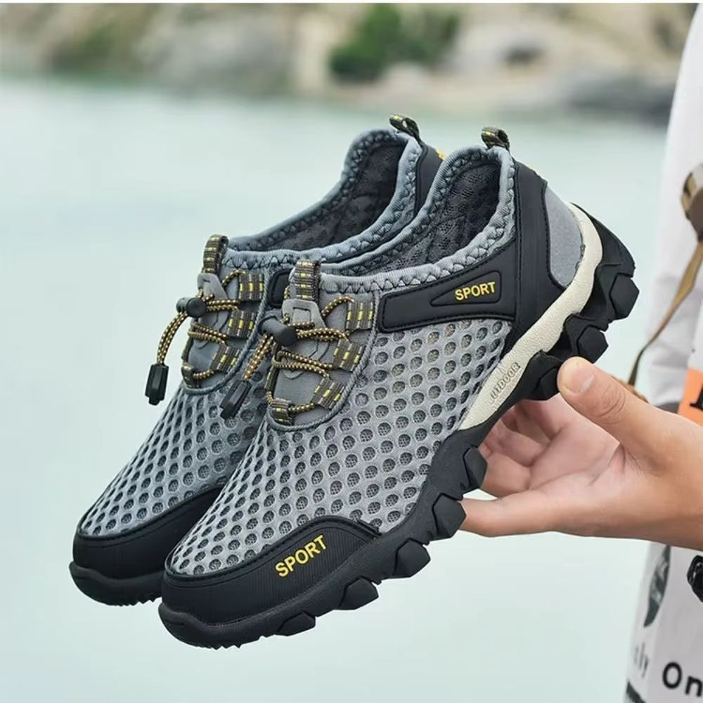 Men's Breathable Mesh Hiking Shoes Lightweight Non Slip Casual Sneakers