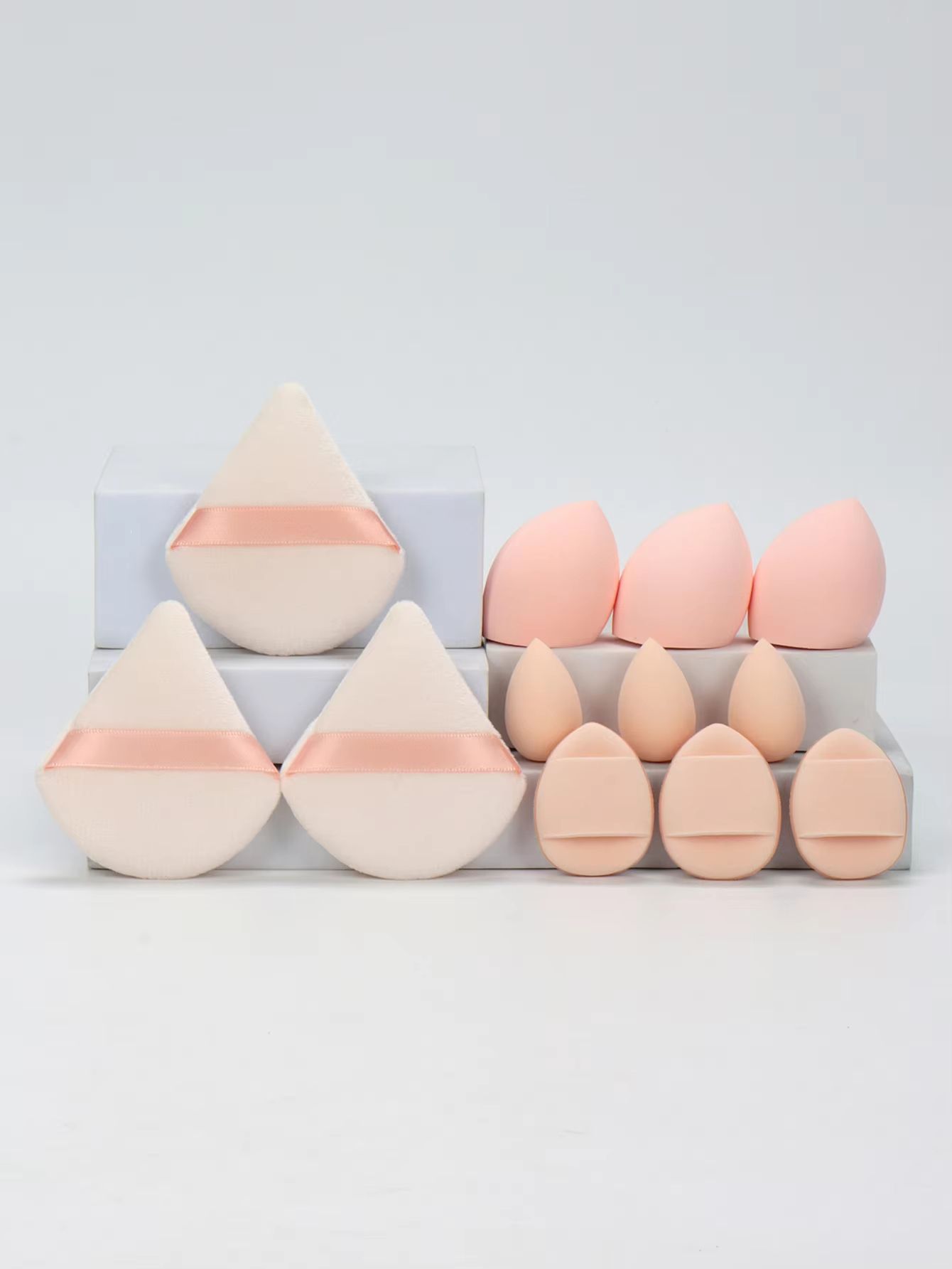 All-Purpose 12-Piece Makeup Sponge Set with Puffs and Beauty Eggs