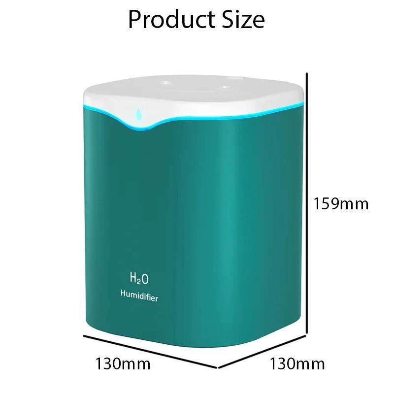 Large Capacity USB Humidifier 2L – Silent Dual Spray Air Purifier for Bedroom & Office