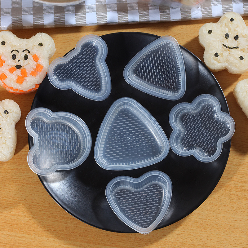 Sushi Mold Set, DIY Lunch Box Triangle Rice Ball Mould, Kitchen Accessories for Easy Sushi Making