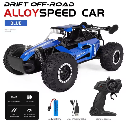 116 High Speed Off Road RC Car with LED Lights and 2.4GHz Control