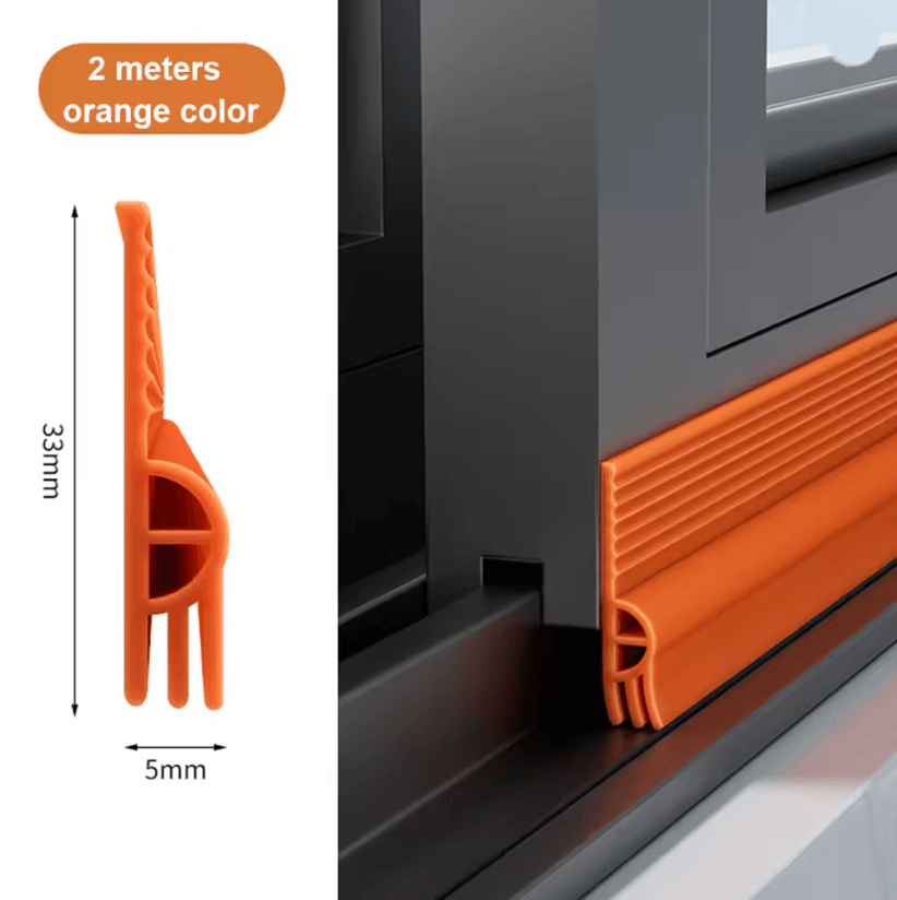 TPE Sliding Window Seal Strip Self Adhesive Triple Sound Insulation Windproof Weatherstrip Tape