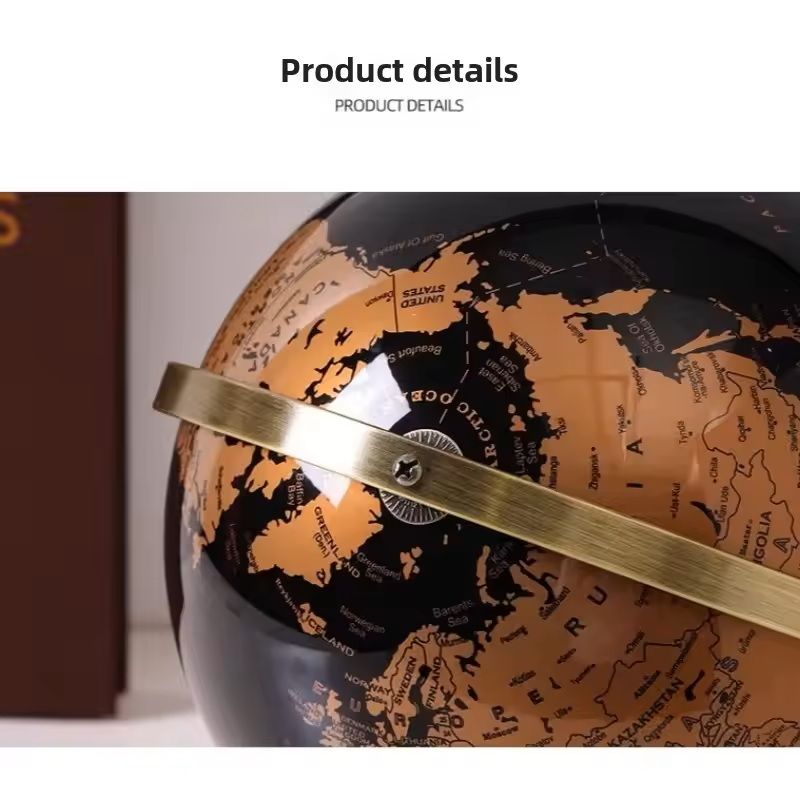 Creative Metal Rotating Globe for Desk and Classroom Decor