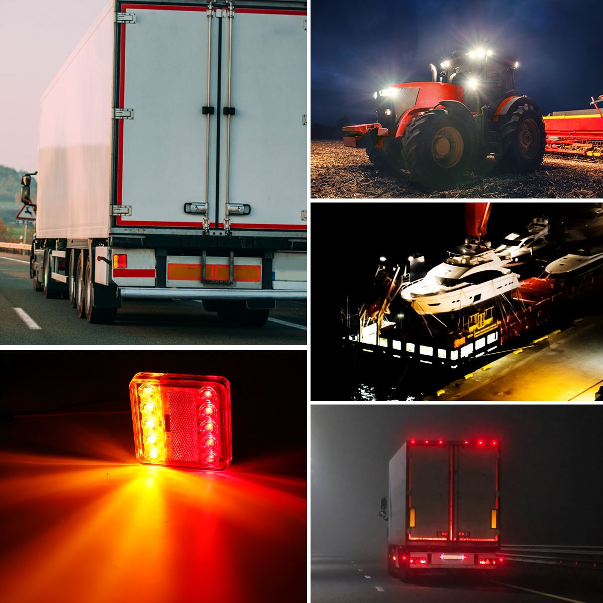 Water proof Car LED Warning Tail Light, Rear Lamps, Boat Trailer, UTE Trailer Caravans, Rear Parts