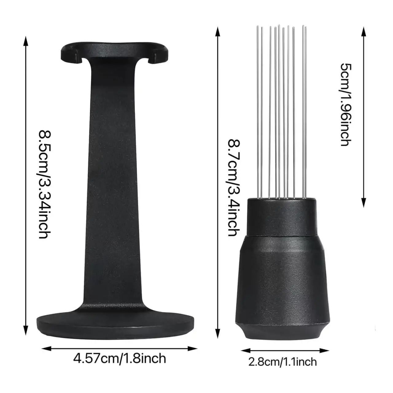 Espresso Needle Stirring Tool with Magnetic Holder and Replacement Pins