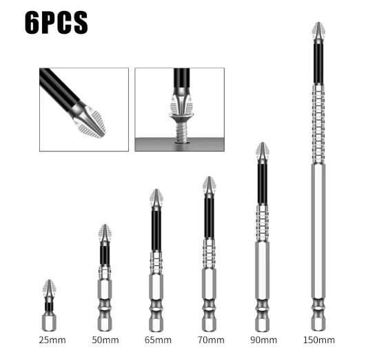 K5 S2 Magnetic Cross Head Screwdriver Bit Non Slip High Hardness Drill Bit 5A