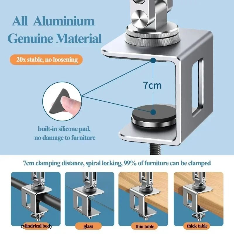 Eary Adjustable Laptop Arm Mount with 360 Rotating Desk Stand