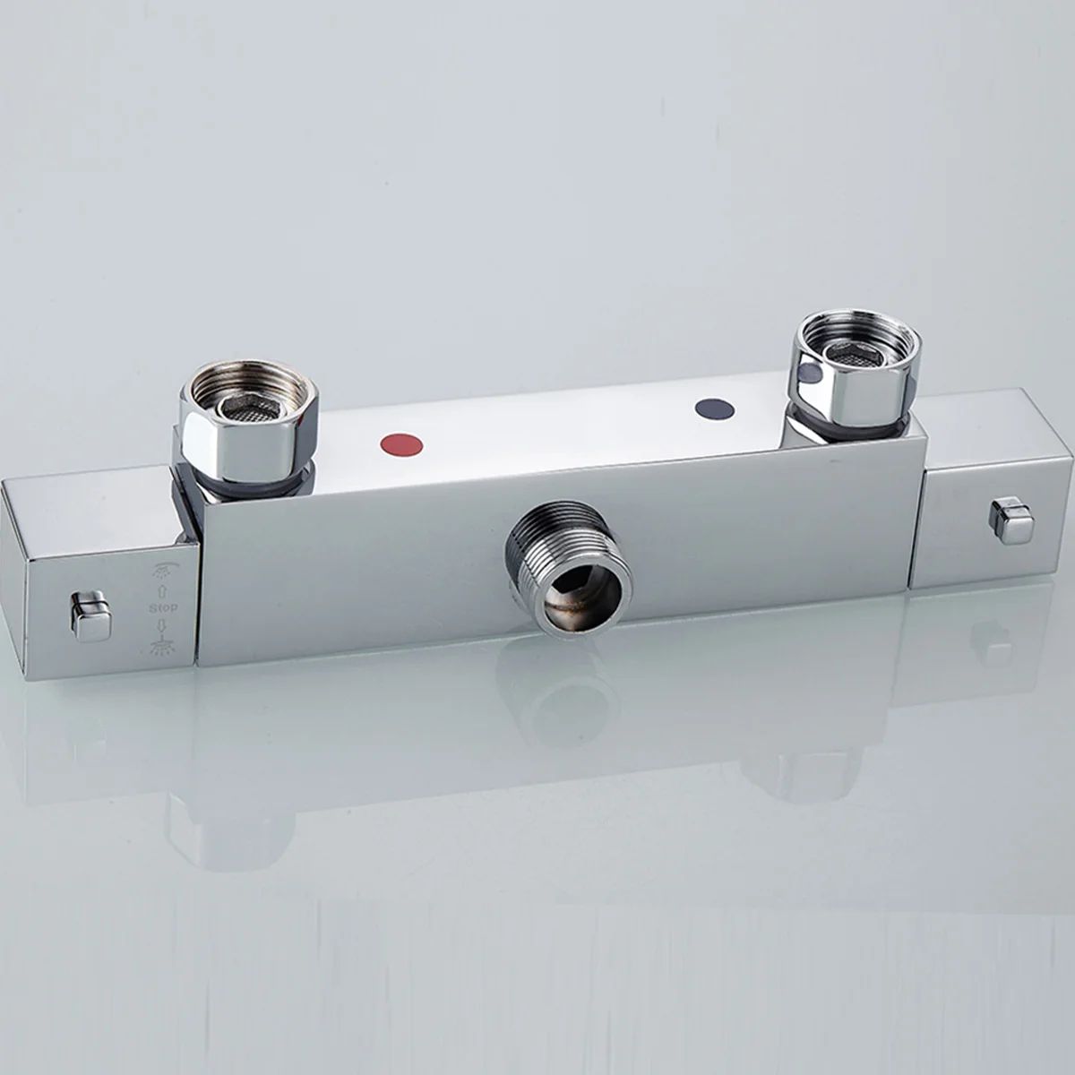 Wall Mounted Thermostatic Shower Faucet Stainless Steel Hot Cold Mixer
