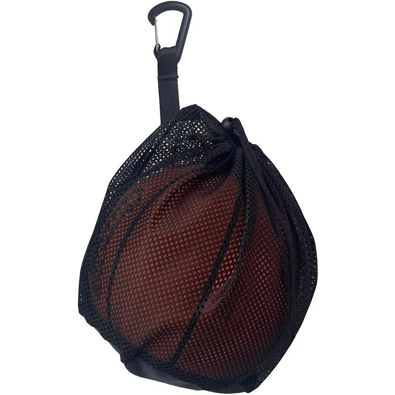 Portable Drawstring Mesh Sports Ball Storage Bag for Basketball, Soccer, Volleyball