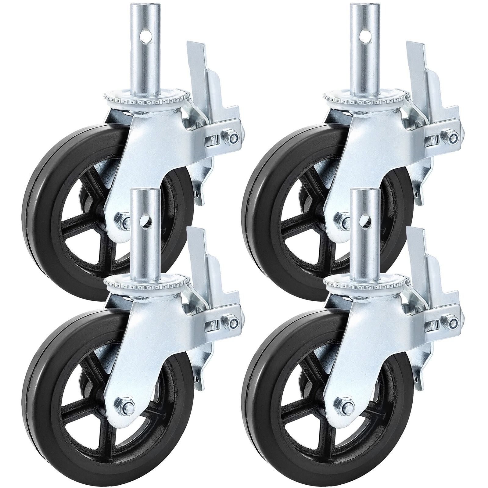 Scaffolding Caster Wheels with Locking Brakes, Capacity, Stem