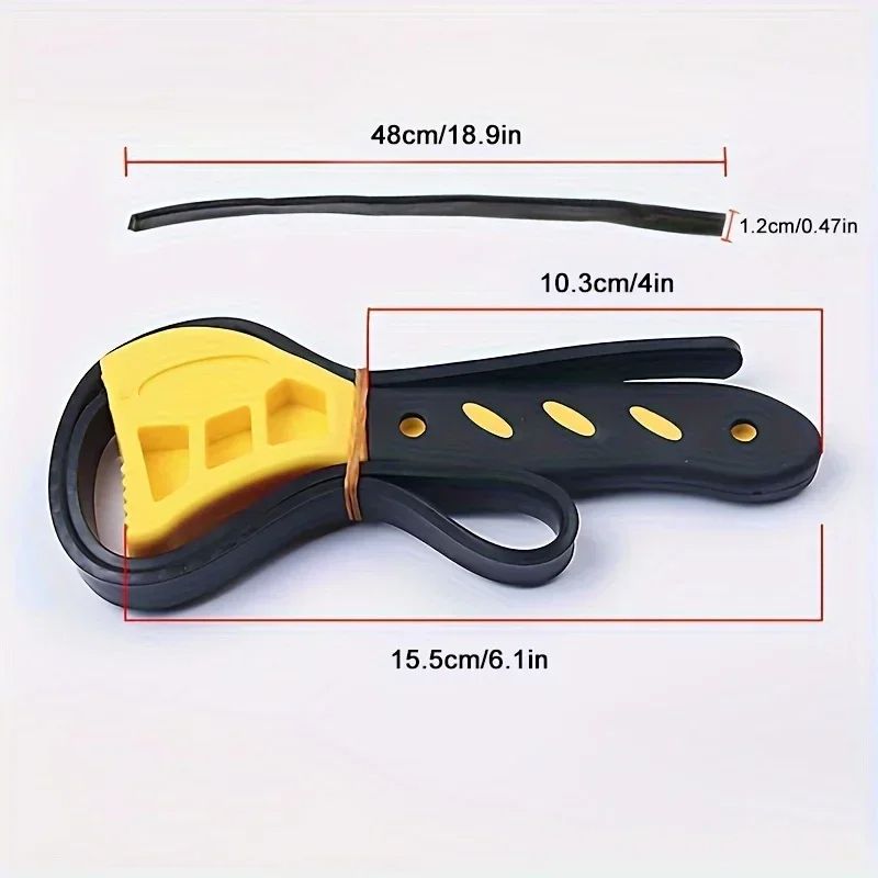 Belt Wrench & Oil Filter Puller – Adjustable Strap Spanner, Chain Wrench, Strap Opener & Disassembly Tool for Mechanics