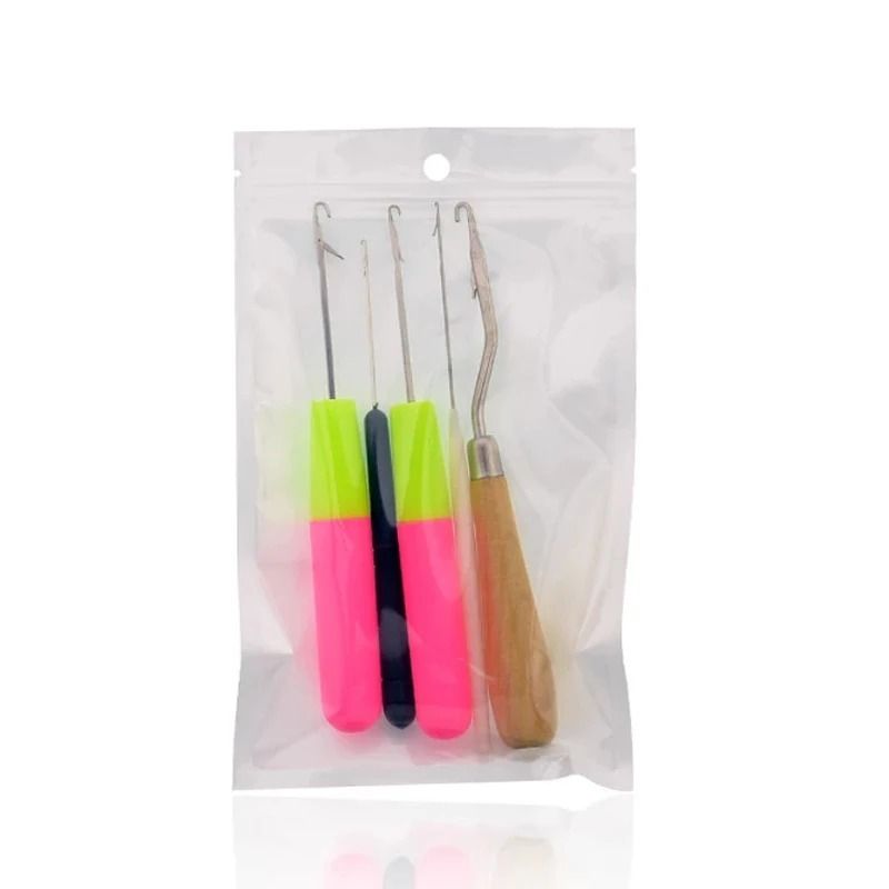 Latch Hook Crochet Needle Set Hair Extension Braiding Weaving Styling Tools