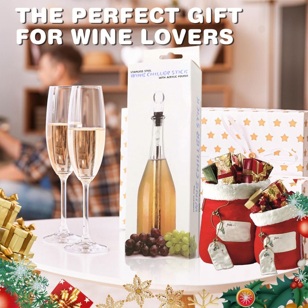 Wine Cooling Stick, Stainless Steel Chiller Stick, Rapid Cooler for No Dilution of Taste