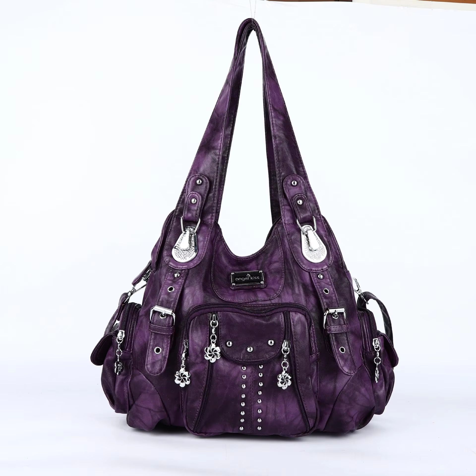 Angelkiss PU Leather Women's Handbag Shoulder Bag Large Fashion Satchel