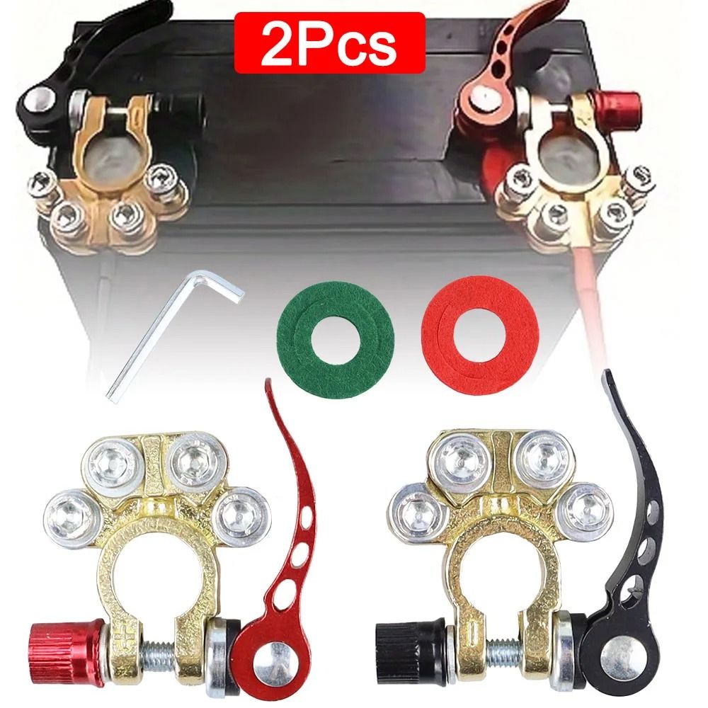 Car Battery Terminal Connectors Quick Release Disconnect Set