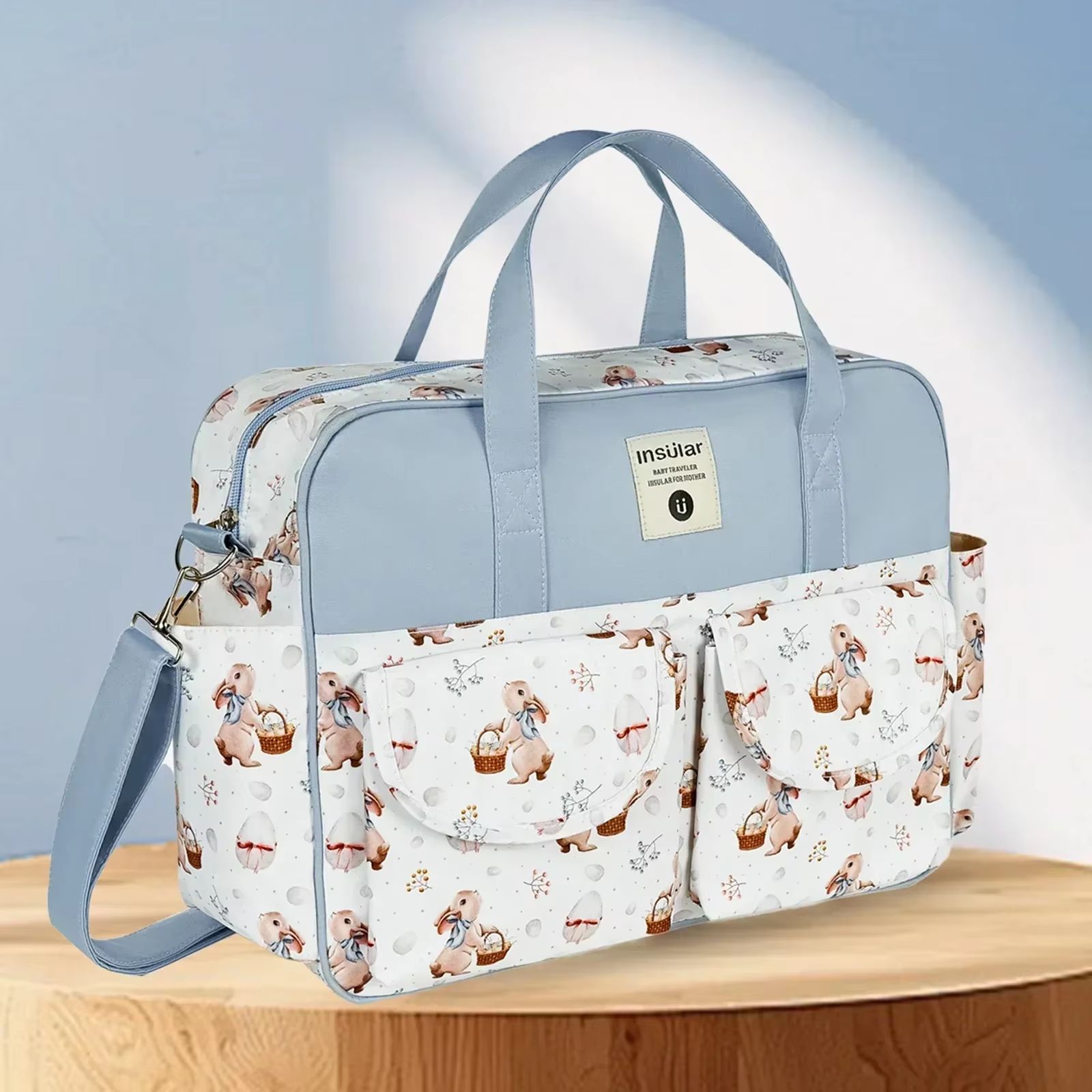 Large Capacity Waterproof Mommy Diaper Bag Messenger & Crossbody Tote