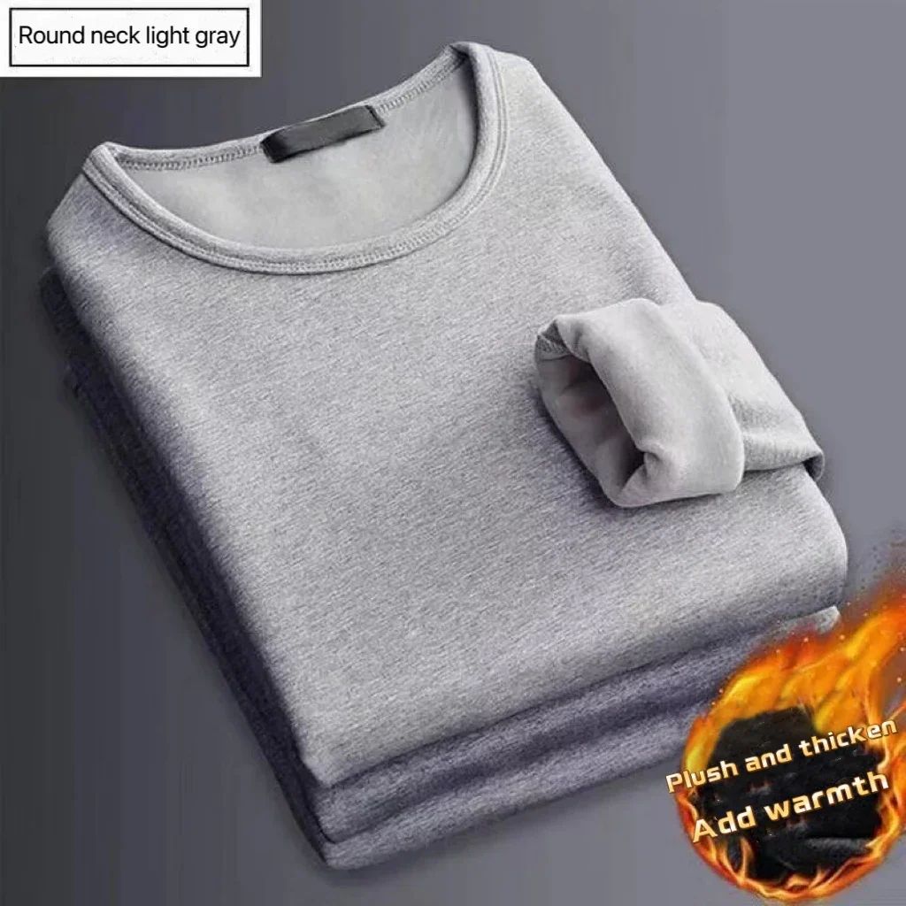 WarmCore Velvet Thermal Long Sleeve Shirt for Men Winter Base Layer (M–5XL)