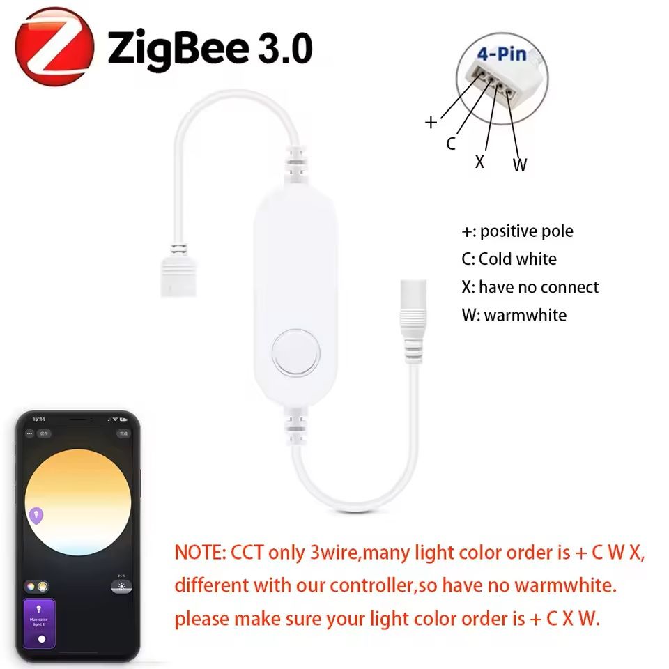 Zigbee Smart LED Strip Controller RGB and Dimmer Compatible with Alexa and SmartThings