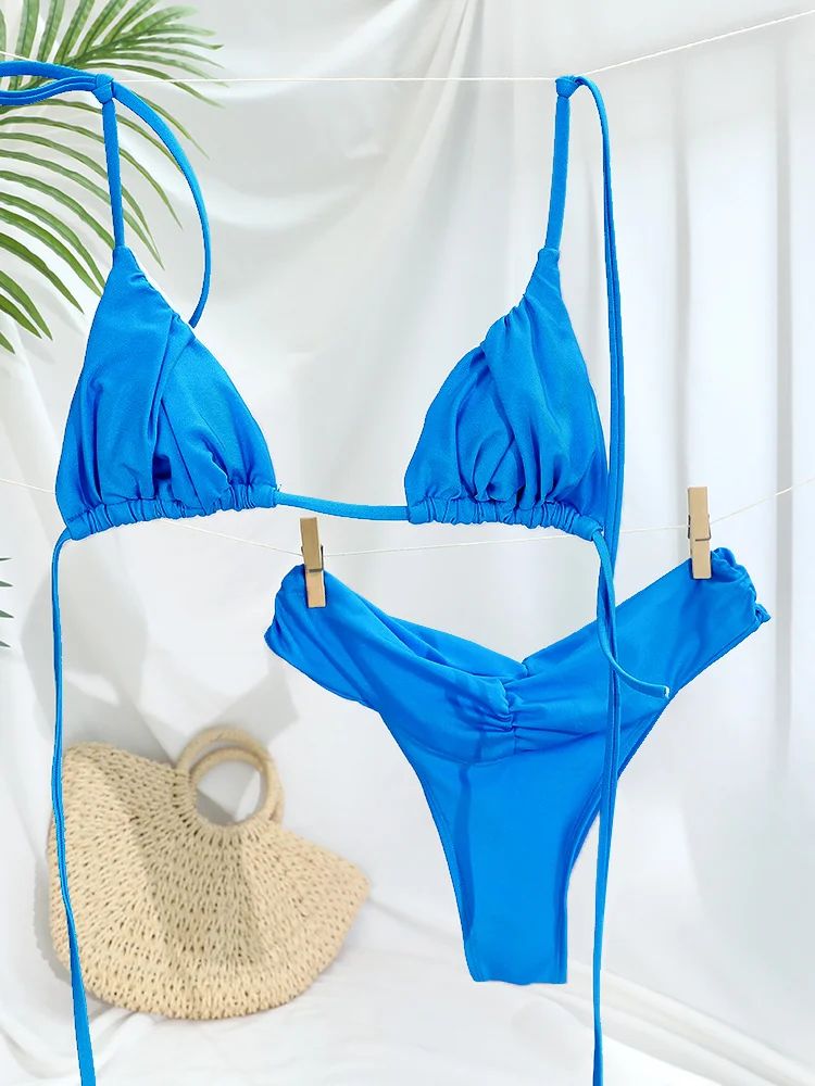 Womens High Cut String Bikini Set