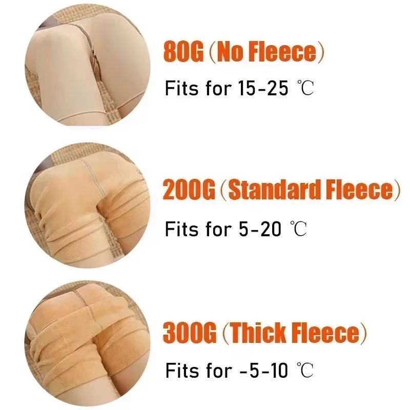 Women's Thermal Fleece Lined Warm Winter High Waist Black Leggings Tights