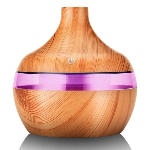 Electric Wood Grain Aroma Diffuser and Cool Mist Humidifier 300ml