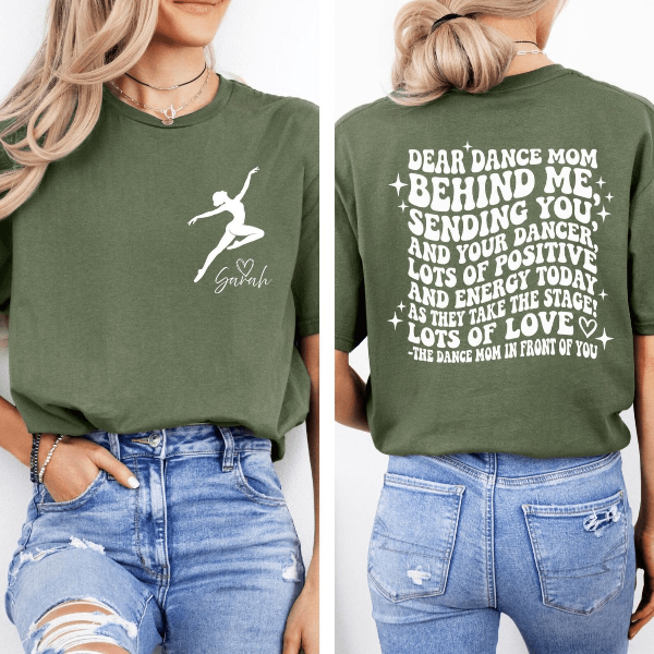 Personalized Dance Mom Shirt Custom Name Inspirational Quote Mom Tee