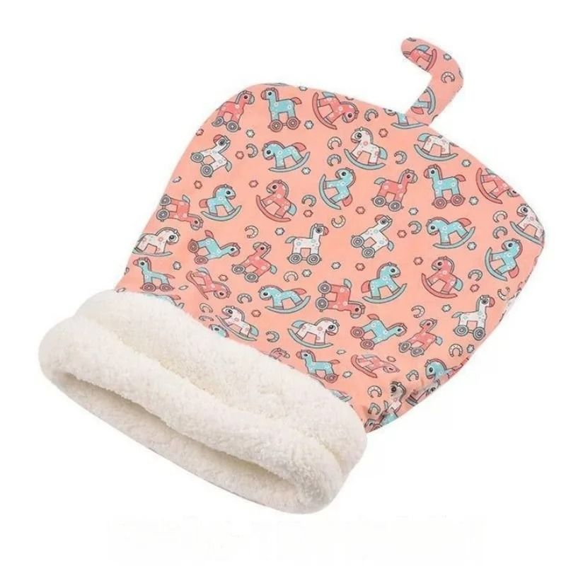 Warm Winter Cat Cave Bed with Removable Cushion