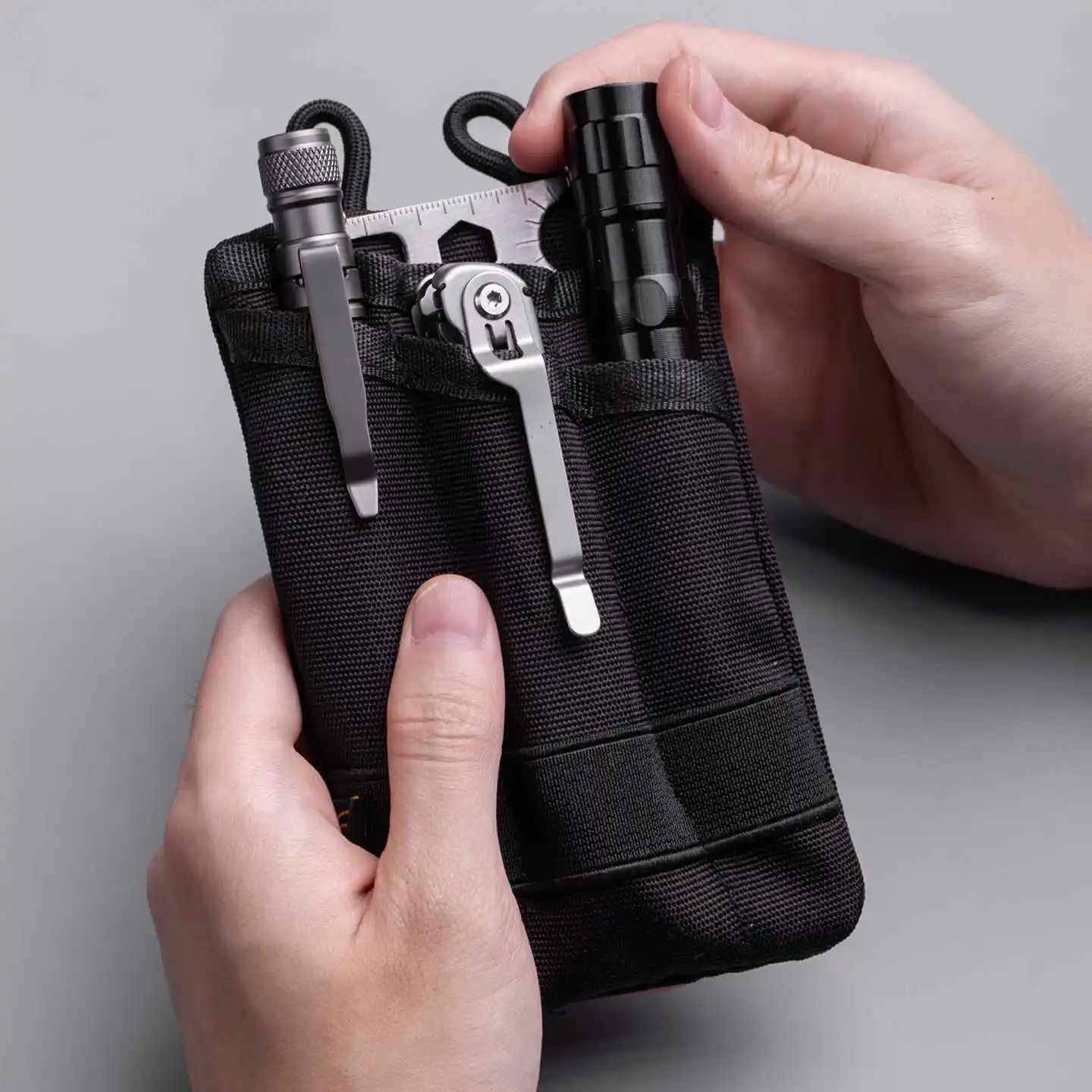 Tactical Molle EDC Pouch and Compact Utility Wallet