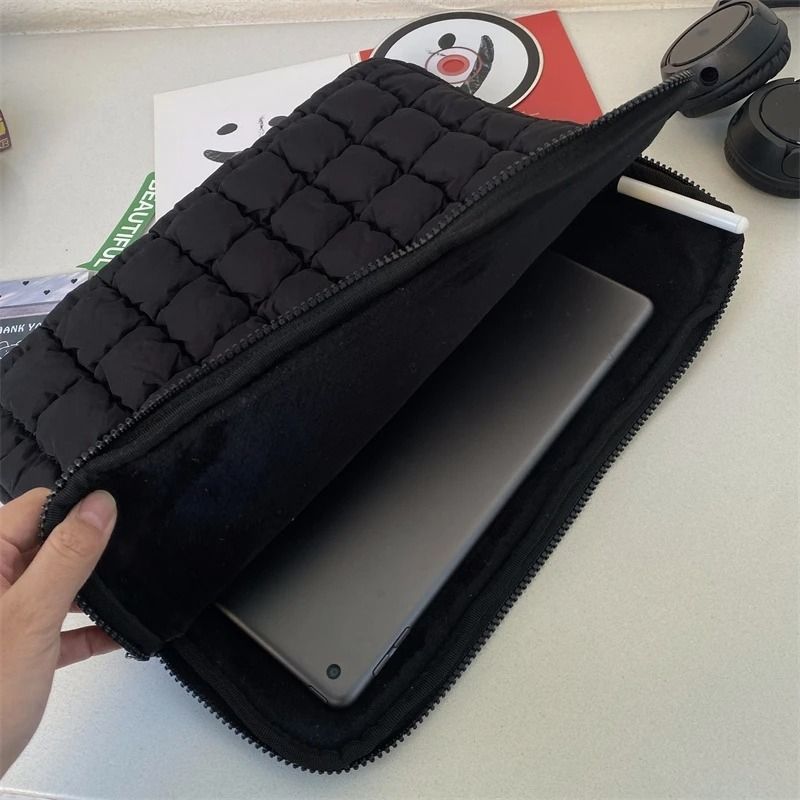 Quilted Puffy Laptop Sleeve Padded Protective Laptop Carrying Case