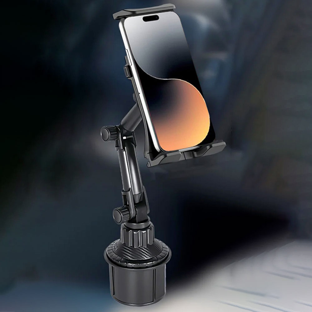 Universal Car Cup Holder & Universal Phone Mount for iPhone & Android